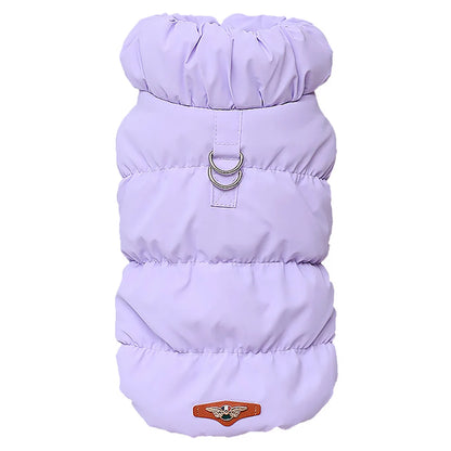 Warme Hundejacke – Gepolstert & Winddicht, Lila / Minikauf.ch