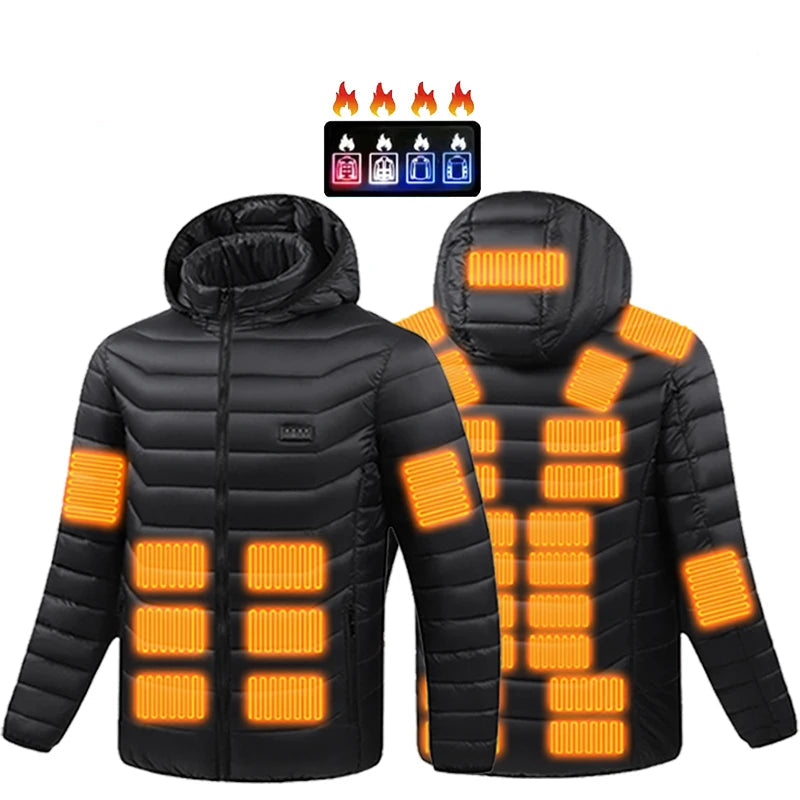 USB Heizjacke mit Kapuze, 31 Zonen / Minikauf.ch