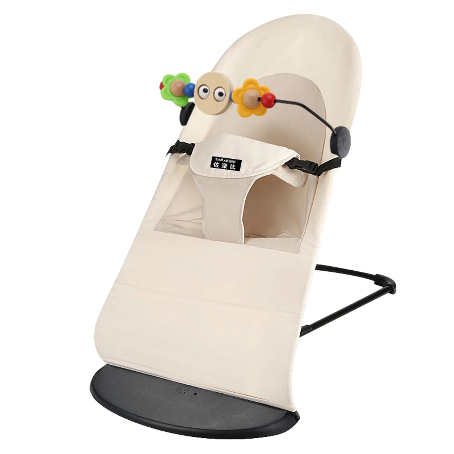 Verstellbarer Baby-Schaukelstuhl, weiss / Minikauf.ch