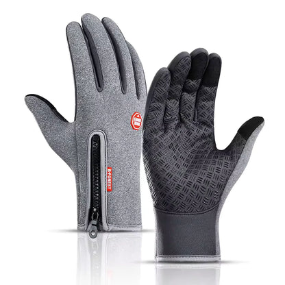 Thermische Sport Handschuhe, hellgrau / Minikauf.ch