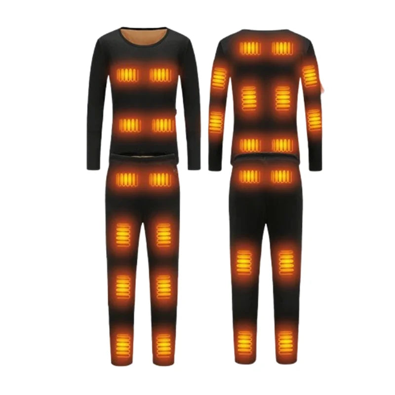 USB beheizte Thermobekleidung, 28 Heizzonen, Schwarz, Winter / Minikauf.ch