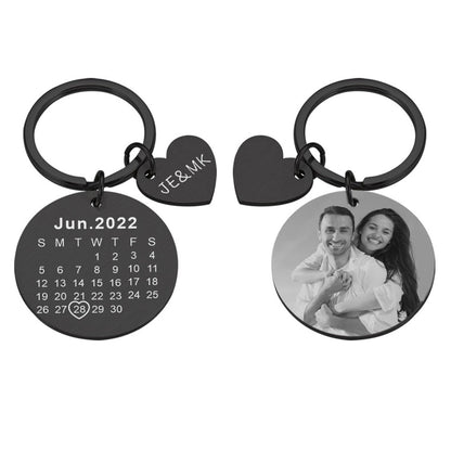 Personalisierter Schlüsselanhänger mit Foto, Schwarz / Minikauf.ch