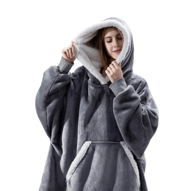 Eskimo Decken-Hoodie mit Kapuze, grau / Minikauf.ch