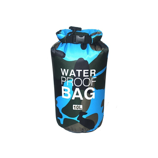 2-30 Liter Wassersack Tasche zum Bootfahren, Rafting, Kajak, Angeln, Schwimmen, Camping, Jagen, Kanu, Bergsteigen, blau 10 Liter / Minikauf.ch