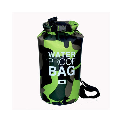 2-30 Liter Wassersack Tasche zum Bootfahren, Rafting, Kajak, Angeln, Schwimmen, Camping, Jagen, Kanu, Bergsteigen, grün 10 Liter / Minikauf.ch