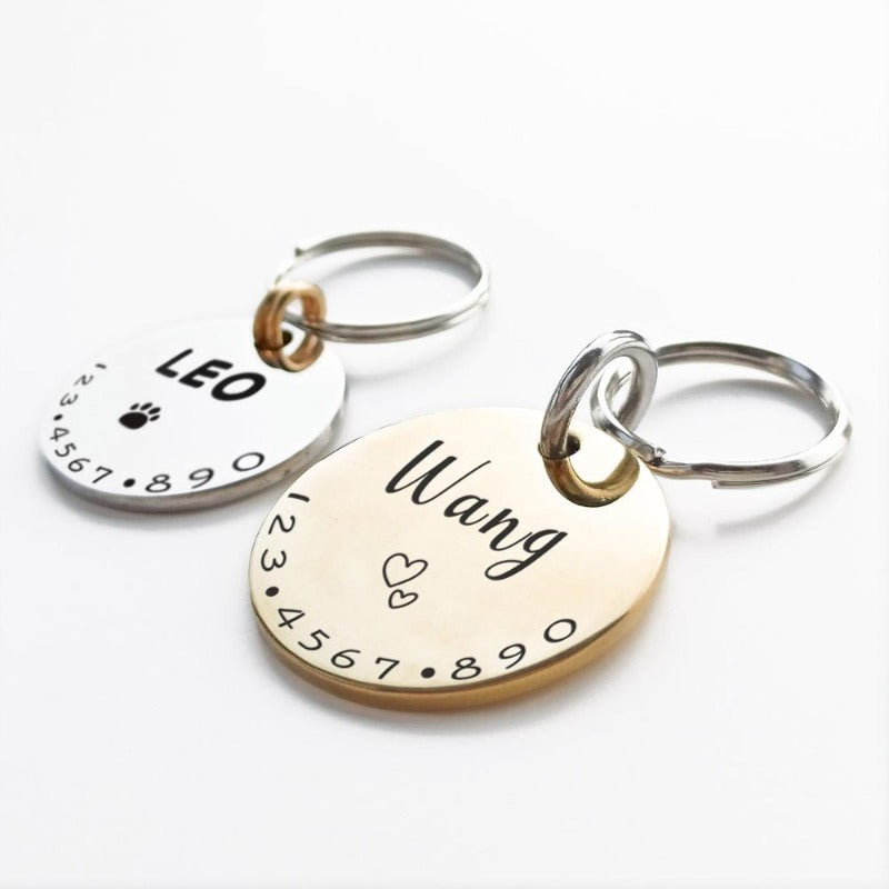 Personalisiertes Hundehalsband mit Name & Nummer / Minikauf.ch