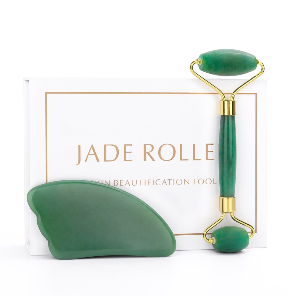 Jade Roller Set aus Rosenquarz, grün kaufen im Schweizer Shop / Minikauf.ch