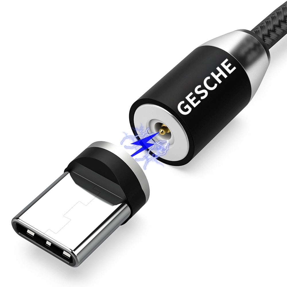 Magnetisches USB Ladekabel, schwarz / Minikauf.ch