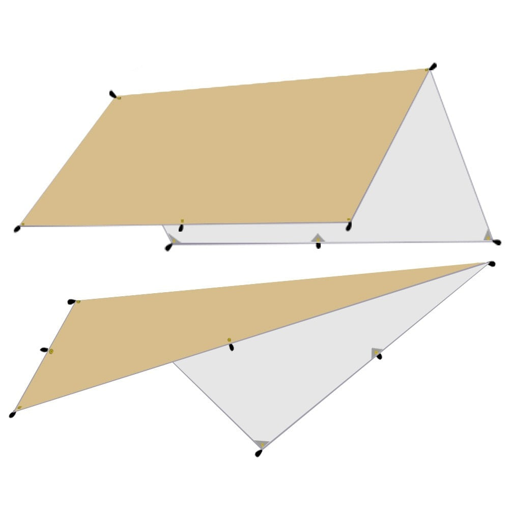 Multifunktionale Schutz- Zeltplane für Outdoor Aktivitäten, Khaki / Minikauf.ch