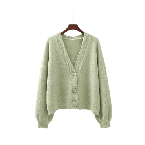 Kuschel Strickpullover "Jersey", grün / Minikauf.ch