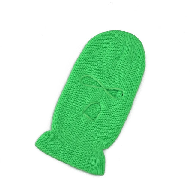 Vollkopf Gesichtsmaske 2/3 Loch, grün / Minikauf.ch