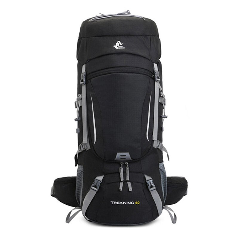 60L Wasserdichter Outdoor Wanderrucksack, schwarz / Minikauf.ch