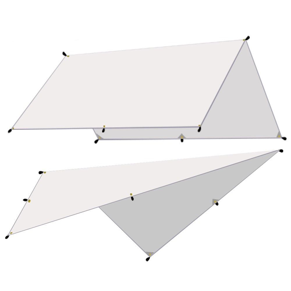 Multifunktionale Schutz- Zeltplane für Outdoor Aktivitäten, weiss / Minikauf.ch