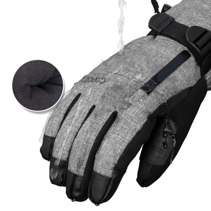 Ski & Snowboard Handschuhe, grau wasserdicht / Minikauf.ch