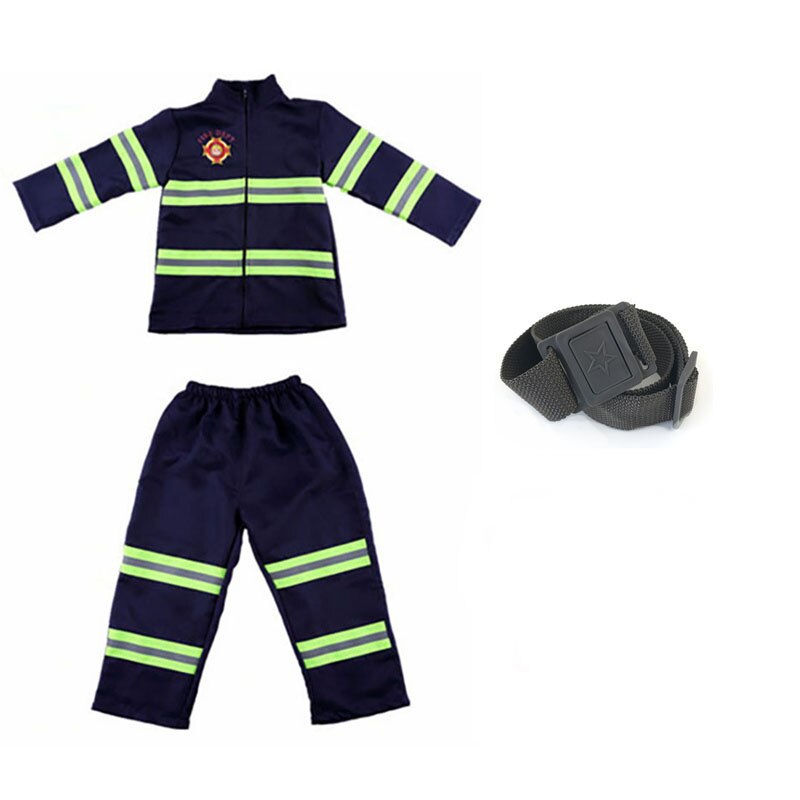 Kinder Feuerwehrmann Kostüm für Halloween, Fasnacht in Blau / Minikauf.ch