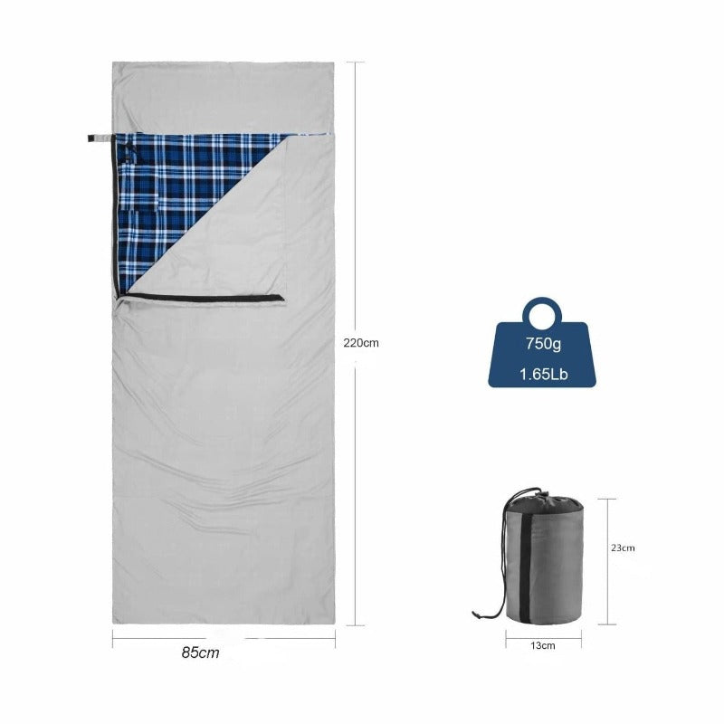 Leichte beheizbare Schlafsackeinlage / Minikauf.chLeichte beheizbare Schlafsackeinlage, grau & blau / Minikauf.ch