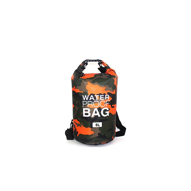 2-30 Liter Wassersack Tasche zum Bootfahren, Rafting, Kajak, Angeln, Schwimmen, Camping, Jagen, Kanu, Bergsteigen, orange 5 Liter / Minikauf.ch