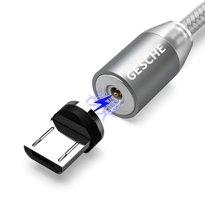 Magnetisches USB Ladekabel, silber / Minikauf.ch