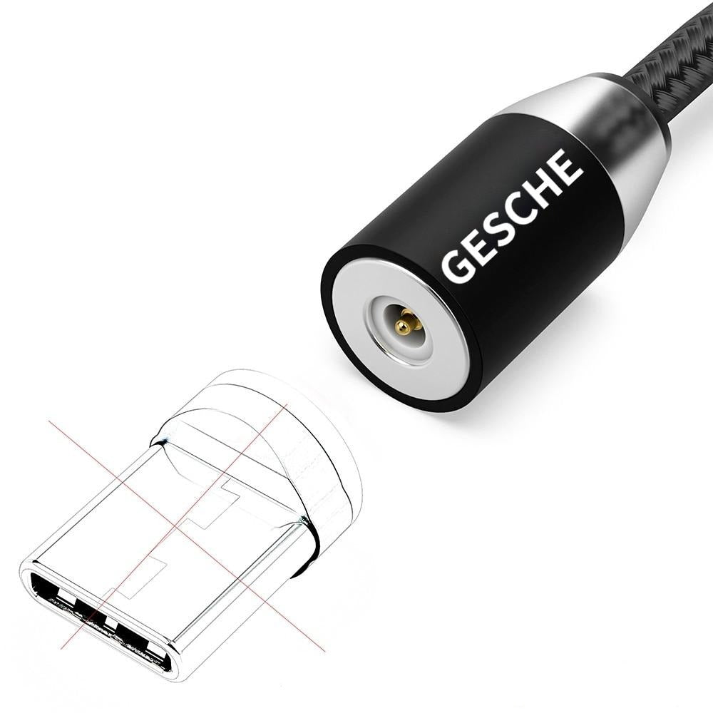 Magnetisches USB Ladekabel, nur Kabel, schwarz / Minikauf.ch