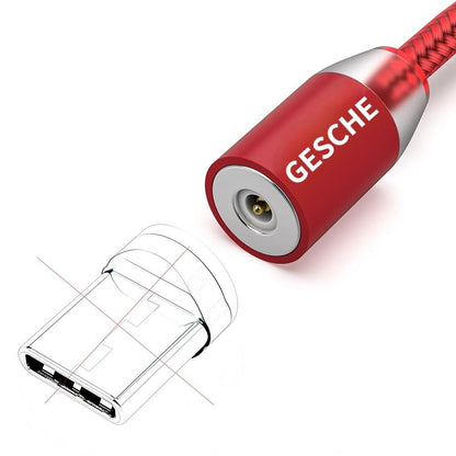 Magnetisches USB Ladekabel, nur Kabel, rot / Minikauf.ch