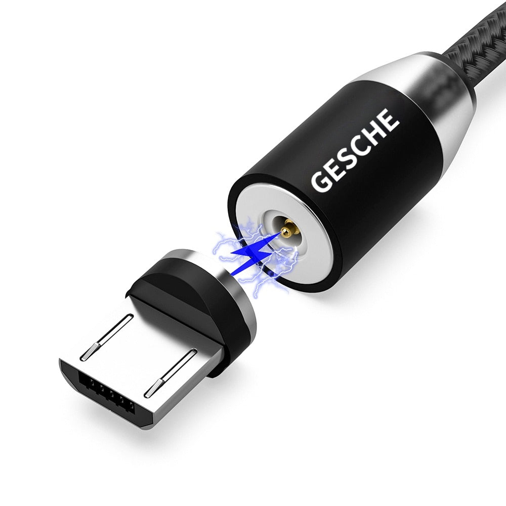 Magnetisches USB Ladekabel, schwarz / Minikauf.ch