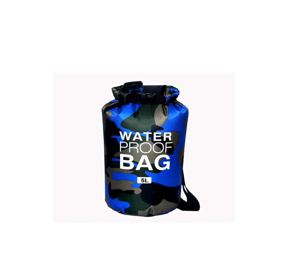 2-30 Liter Wassersack Tasche zum Bootfahren, Rafting, Kajak, Angeln, Schwimmen, Camping, Jagen, Kanu, Bergsteigen, blau 5 Liter / Minikauf.ch