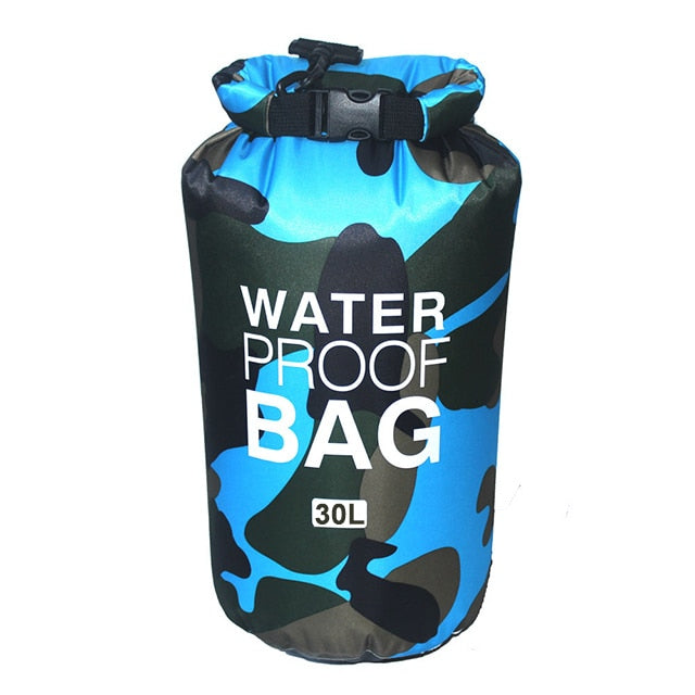 2-30 Liter Wassersack Tasche zum Bootfahren, Rafting, Kajak, Angeln, Schwimmen, Camping, Jagen, Kanu, Bergsteigen, blau 30 Liter / Minikauf.ch