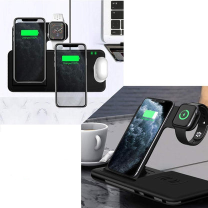 Faltbare Ladestation Qi Geräte, Samsung, iPhone, Airpads, Apple Watch / Minikauf.ch