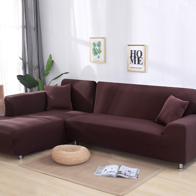 Stretch Sofabezug, einfarbig Kaffee / Minikauf.ch