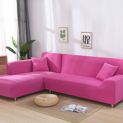Stretch Sofabezug, einfarbig rosa / Minikauf.ch