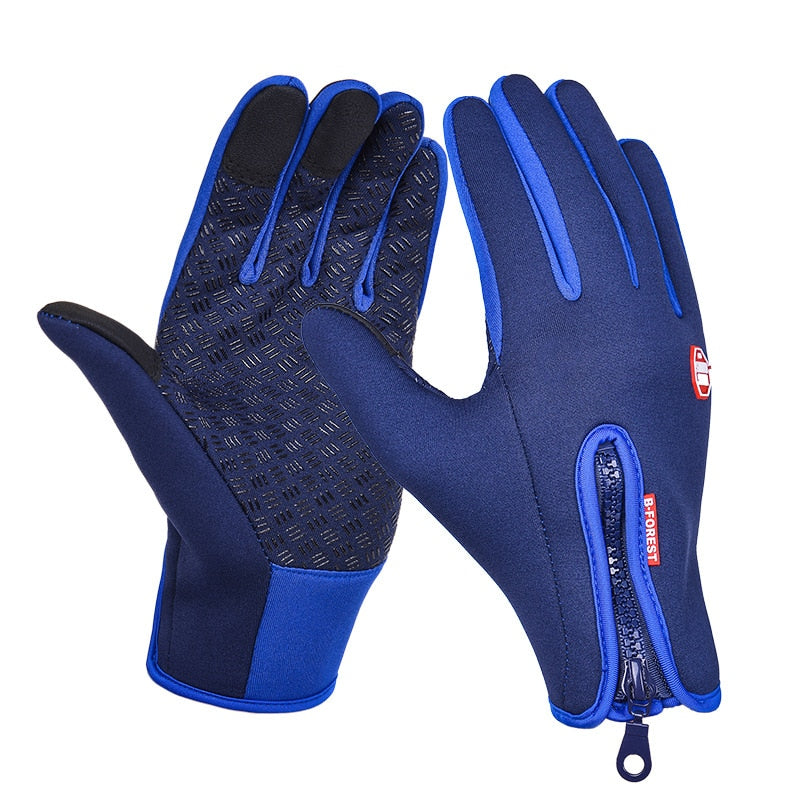 Thermische Sport Handschuhe, dunkelblau / Minikauf.ch