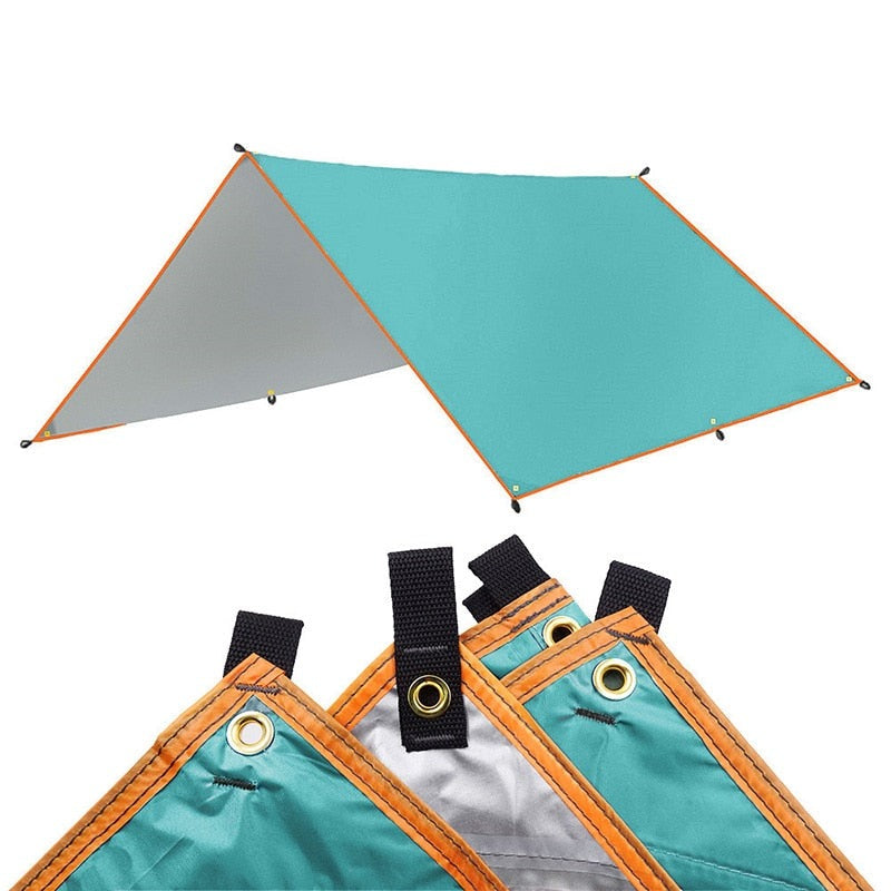 Multifunktionale Schutz- Zeltplane für Outdoor Aktivitäten, Cyan / Minikauf.ch