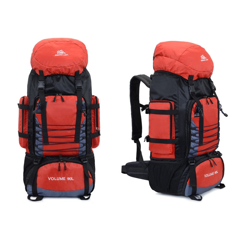 90L Wasserdichter Outdoor Rucksack, Rot / Minikauf.ch