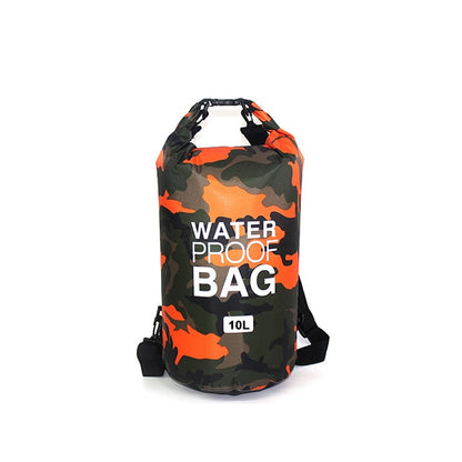 2-30 Liter Wassersack Tasche zum Bootfahren, Rafting, Kajak, Angeln, Schwimmen, Camping, Jagen, Kanu, Bergsteigen, orange 10 Liter / Minikauf.ch