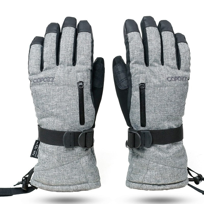 Wasserdichte Ski & Snowboard Handschuhe, grau / Minikauf.ch