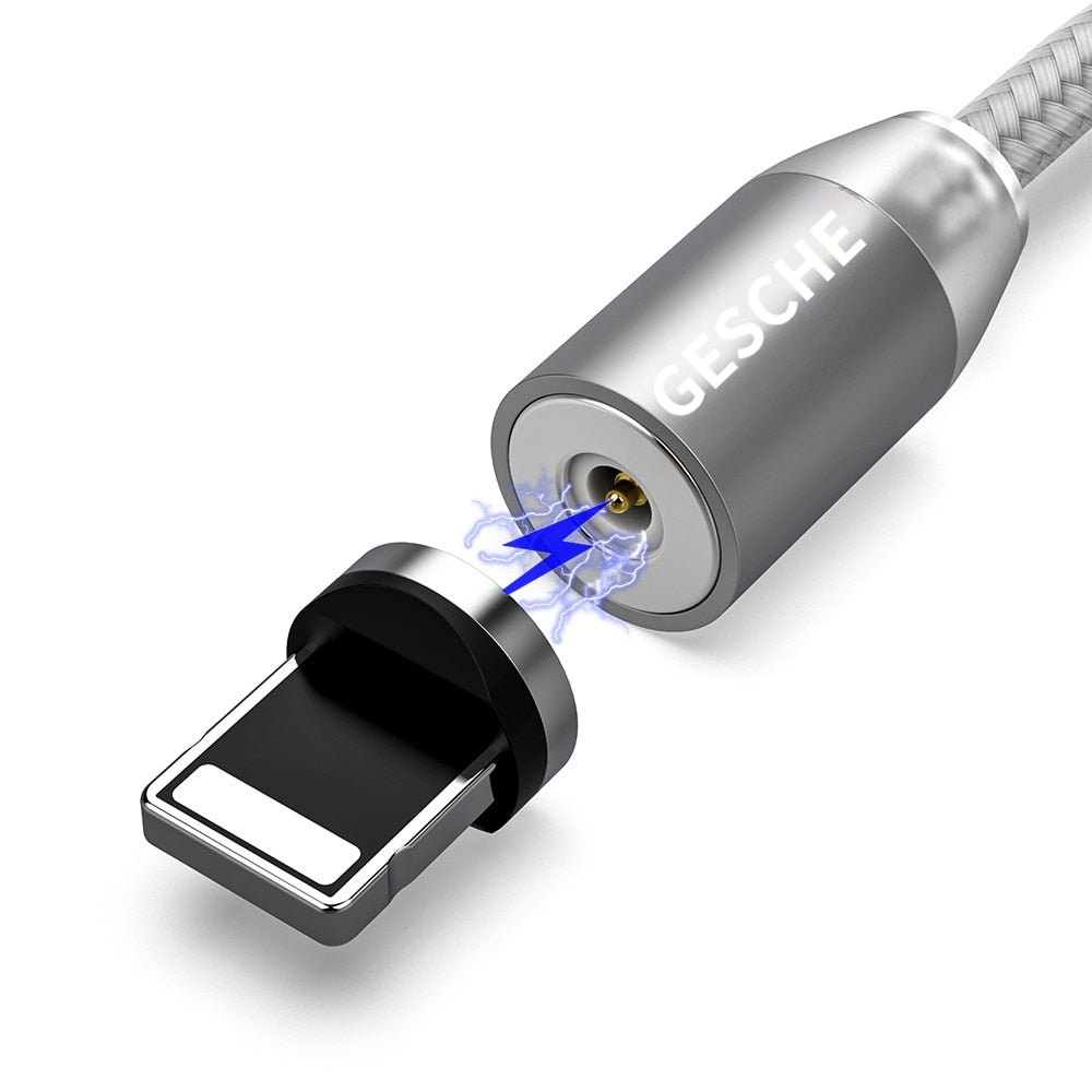 Magnetisches USB Ladekabel, silber / Minikauf.ch