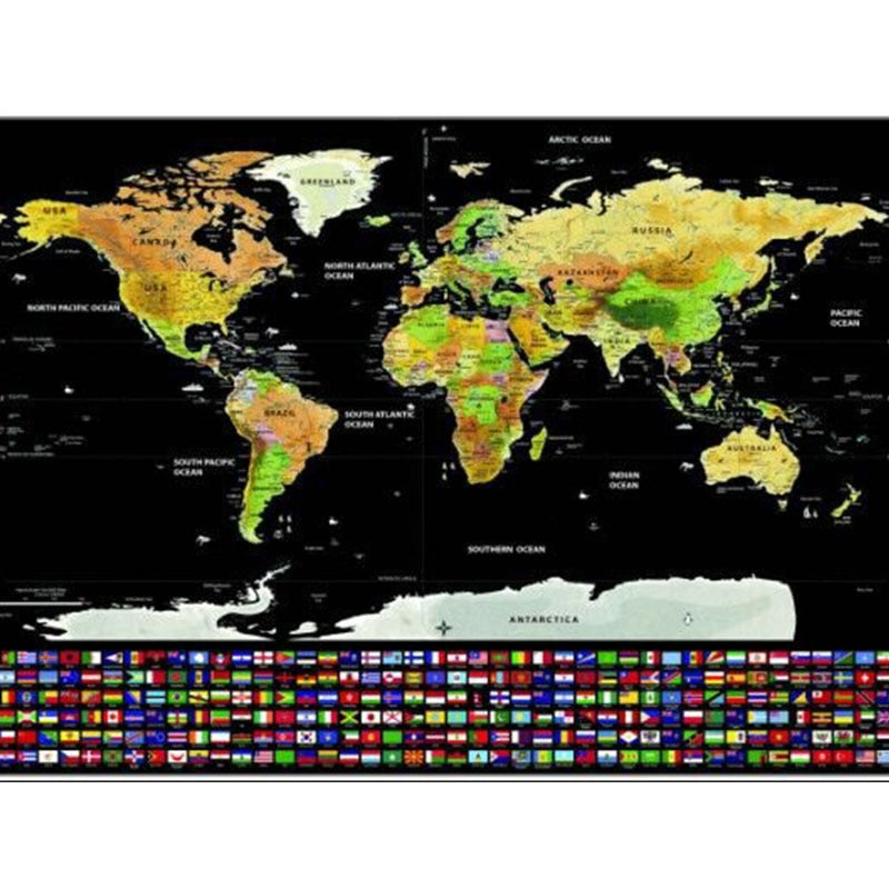 World Map for Scratching