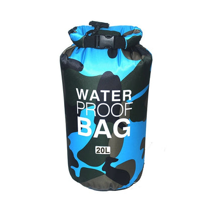 2-30 Liter Wassersack Tasche zum Bootfahren, Rafting, Kajak, Angeln, Schwimmen, Camping, Jagen, Kanu, Bergsteigen, blau 20 Liter / Minikauf.ch