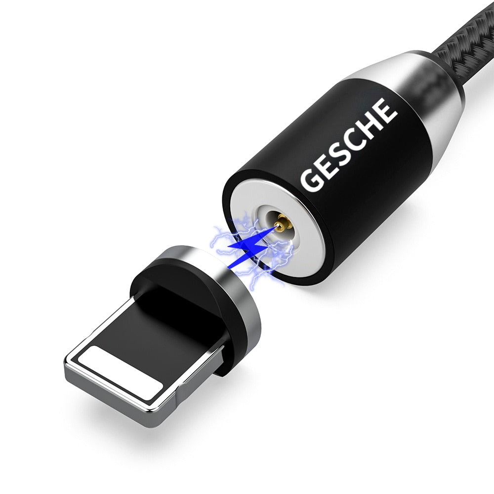 Magnetisches USB Ladekabel, schwarz / Minikauf.ch