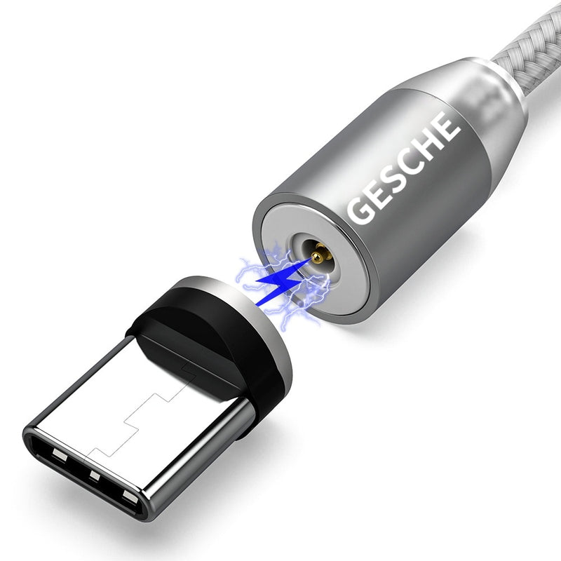 Magnetisches USB Ladekabel, silber / Minikauf.ch