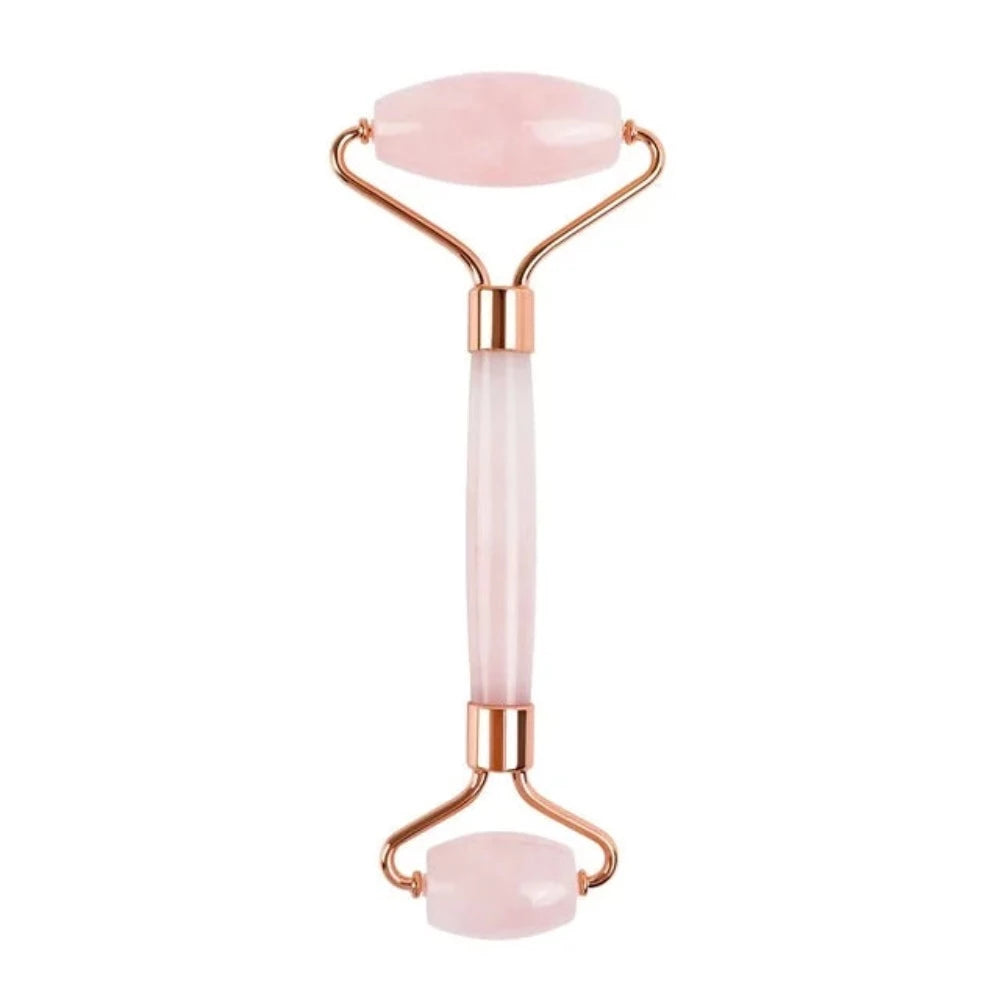 Jade Roller Set aus Rosenquarz Pink kaufen im Schweizer Shop / Minikauf.ch