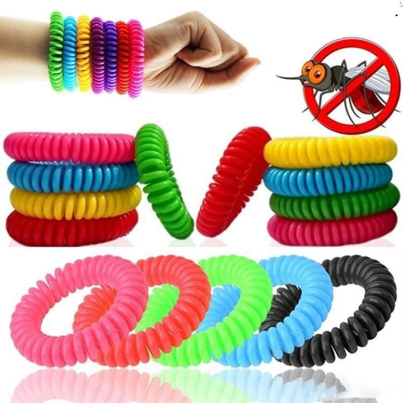 Anti Insect Mosquito Protection Bracelet (Herbal Flavors) - Div. Colors