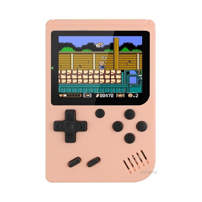 Mini Spielekonsole 3,0" Display mit 400 Spiele, pink / Minikauf.ch