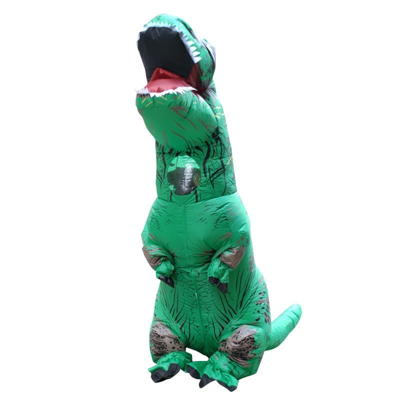 Aufblasbares T-Rex Dinosaurier Kostüm, grün / Minikauf.ch