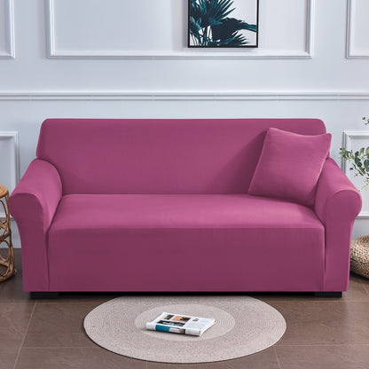 Stretch Sofabezug Deluxe, einfarbig Gummi rot / Minikauf.ch