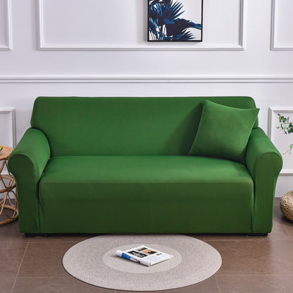 Stretch Sofabezug Deluxe, einfarbig grün / Minikauf.ch