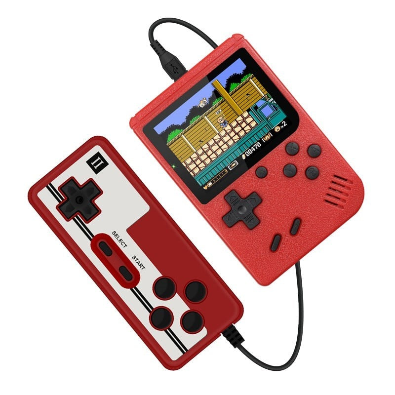 Mini Spielekonsole 3,0" Display mit 400 Spiele, rot mit Gamepad / Minikauf.ch