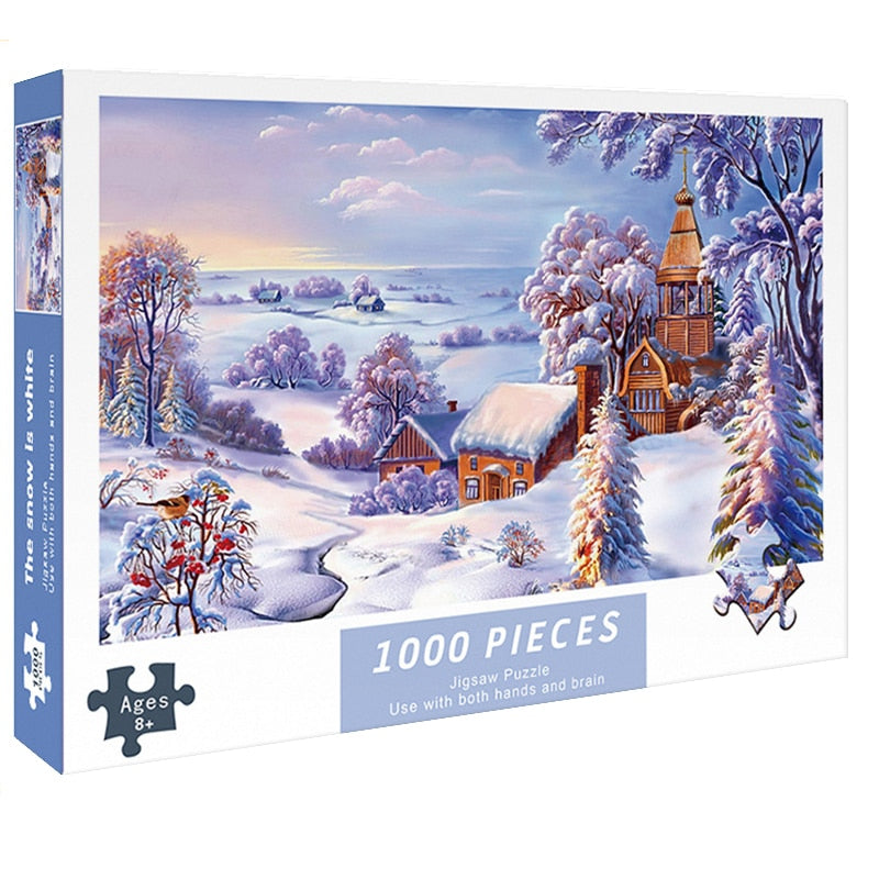 Puzzle 1000 Teile für Erwachsene, Schneeweiss / Minikauf.ch