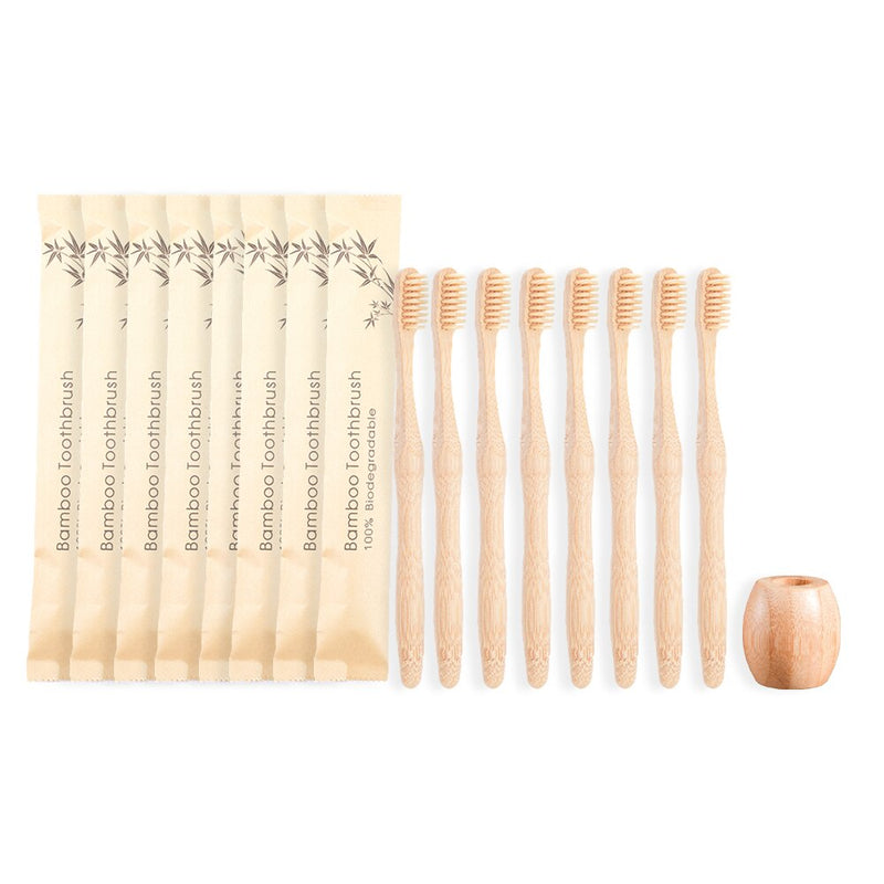 Soft Bamboo Toothbrushes 8pcs.