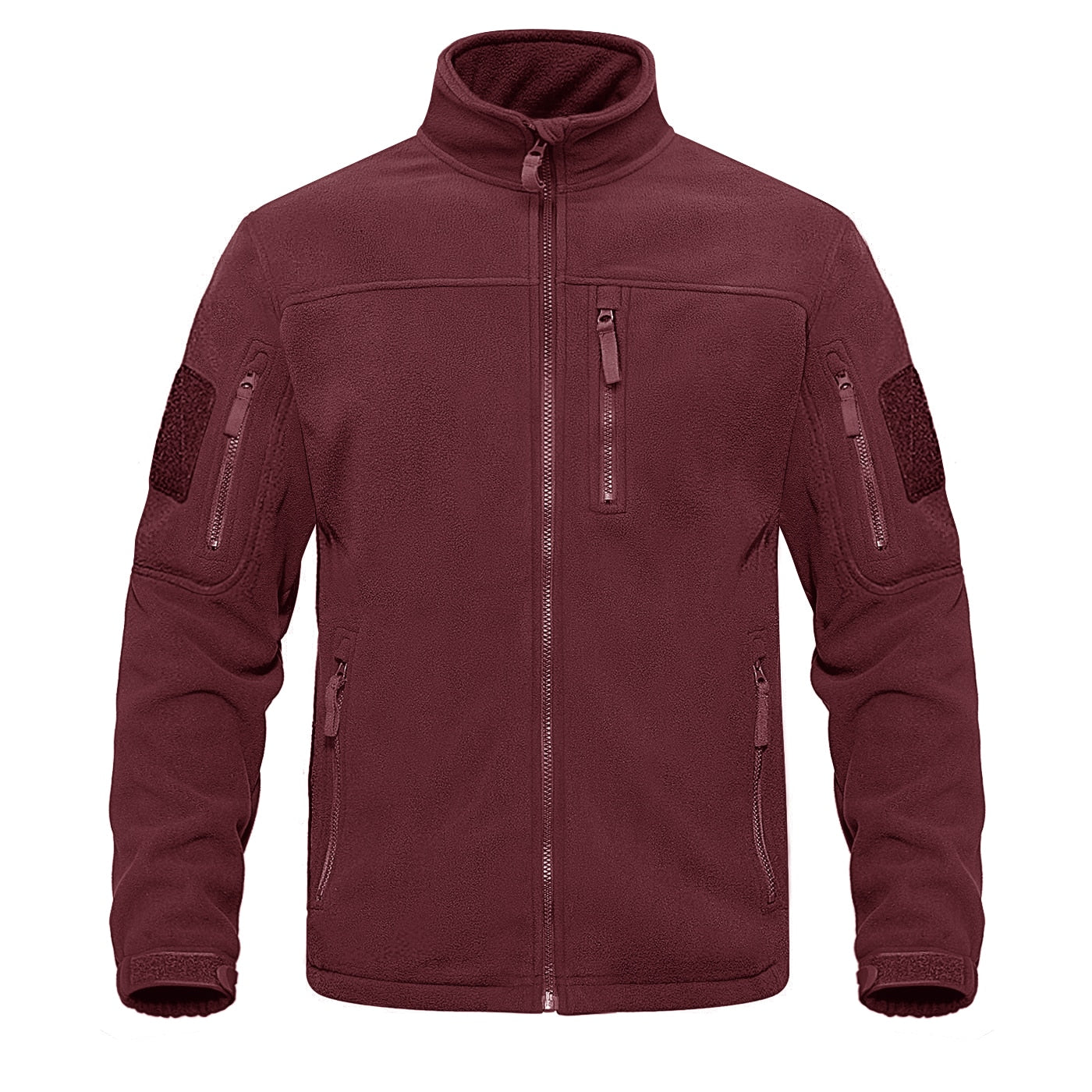 Thermische Fleece Windjacke zum Angeln, Spazieren, Outdooraktivitäten, Weinrot / Minikauf.ch